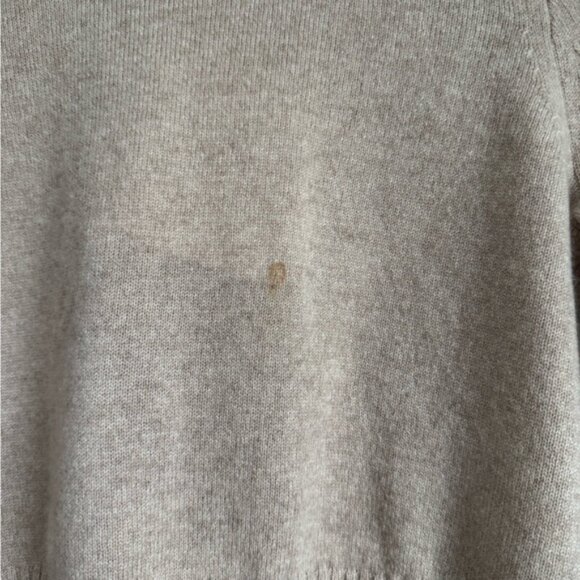 NWT J.Crew Cashmere Shrunken Crewneck Sweater in Heather Stone, Size XXS - Picture 5 of 8